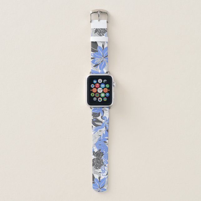 Contour Hawaii Tropical Lily and Protea Floral Apple Watch Band (Front)