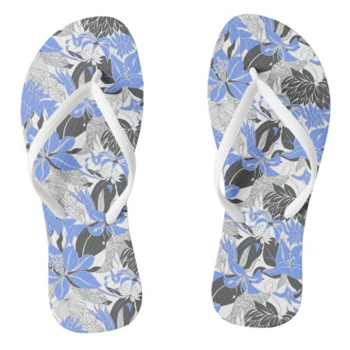 Contour Hawaii Tropical Lily and Protea Floral Flip Flops