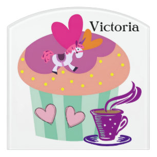 Contour Room Sign Cupcake Pony Heart