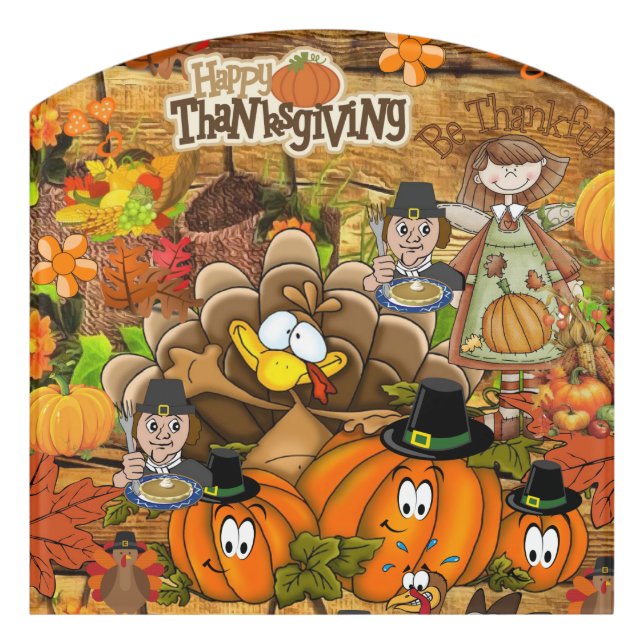 Contour Room Sign Happy Thanksgiving Day (Contour Front)