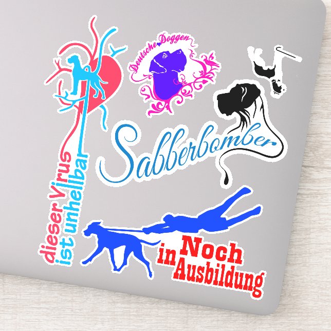 Contour Sticker Picture Great Dane (Detail)