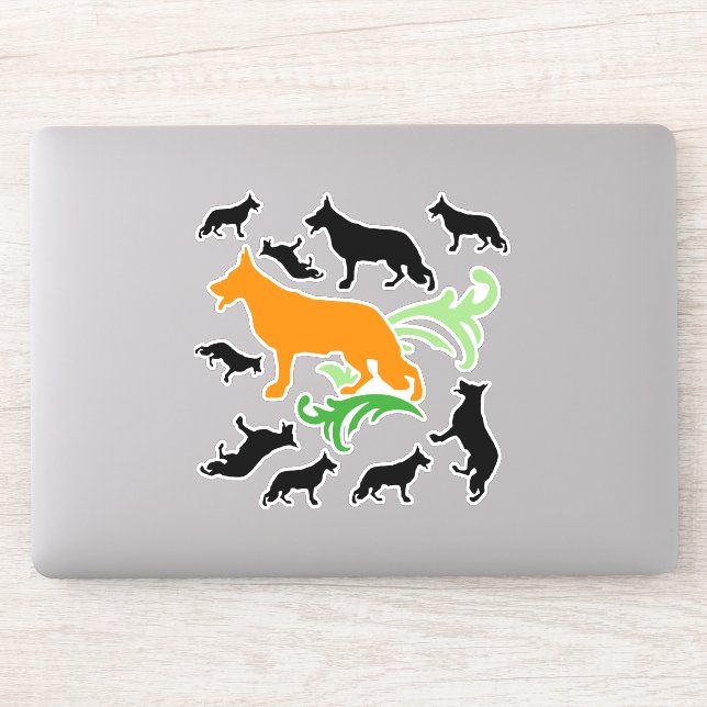 Contour Stickers German Shepherd Dog (Computer)