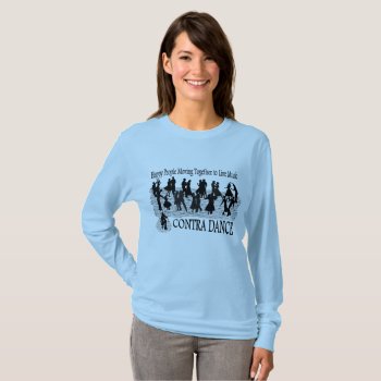 Contra Dance - Women's Long Sleeved T-shirt by FuzzyCozy at Zazzle