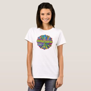 Contra Dancer Mandala T-shirt by FuzzyCozy at Zazzle