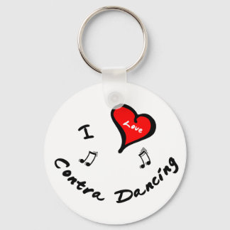Contra Dancing Items - I Heart Contra Dancing Keychain