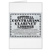 Contrabass Clarinet License (Front)