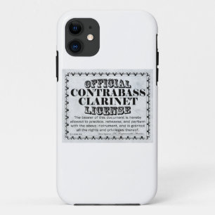 Contrabass Clarinet License iPhone 11 Case