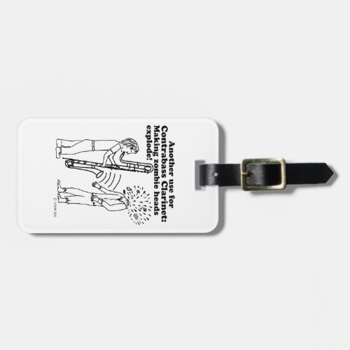 Contrabass Clarinet Makes Zombies Explode Luggage Tag