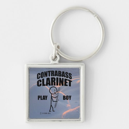 Contrabass Clarinet Play Boy Keychain