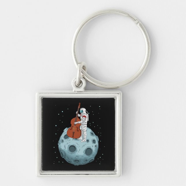 Contrabass Jazz Music Upright Bass Double Bass Keychain (Front)