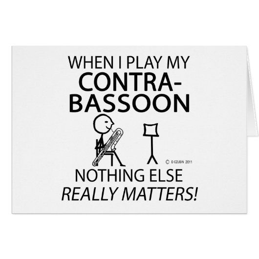 Contrabassoon Nothing Else Matters Cards (Front Horizontal)