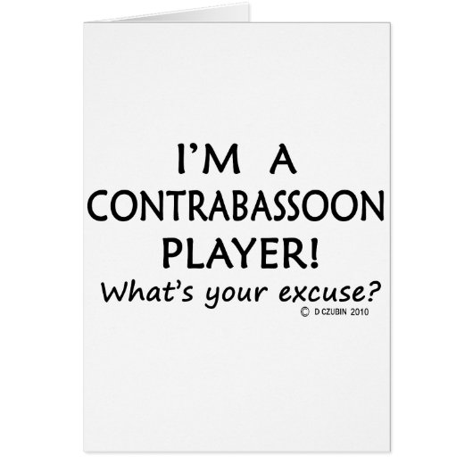 Contrabassoon Player Excuse Cards (Front)