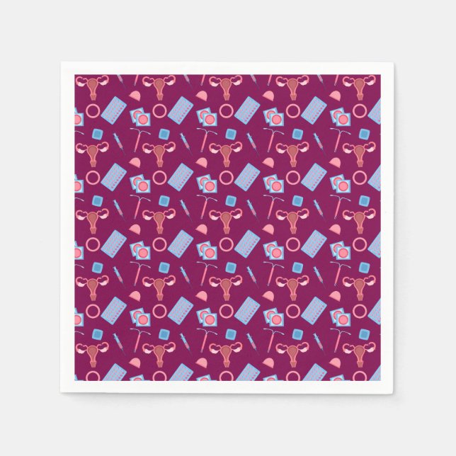 Contraception Pattern Feminist Napkins (Front)