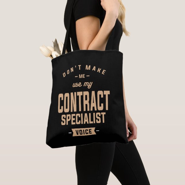 Contract Specialist Funny Job Occupation Tote Bag (Close Up)