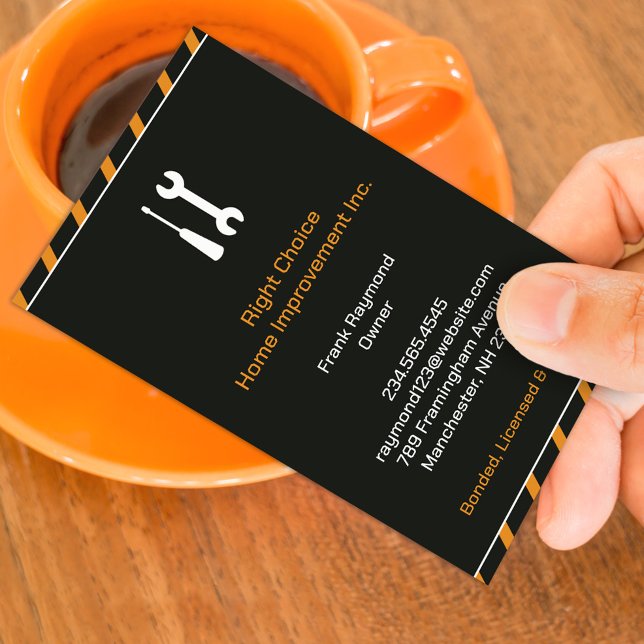 Contractor Business Card Template (Creator Uploaded)