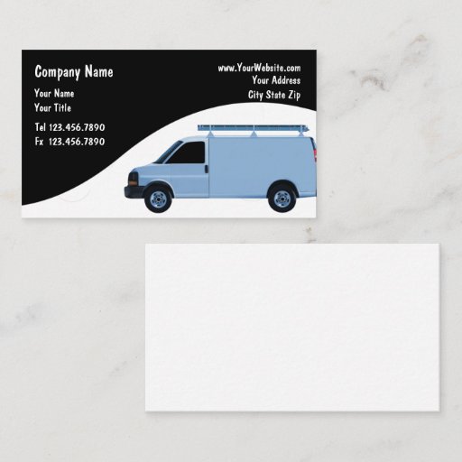 Customizable Contractor Business Cards
