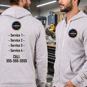 Contractor Business Hoodie - Logo Front & Back