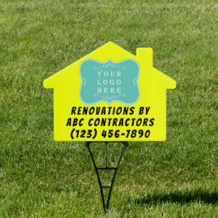 Contractor Business Promotional Logo Sign