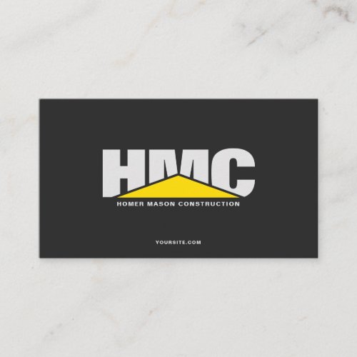 Contractor Construction Builder Carpenter Black Business Card