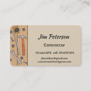Contractor Construction Business Card