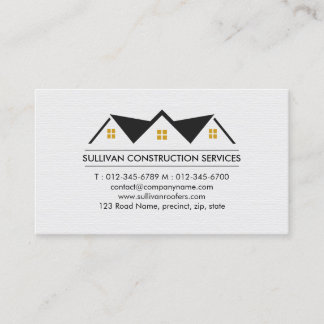 Contractor Construction House Repairs Business Card