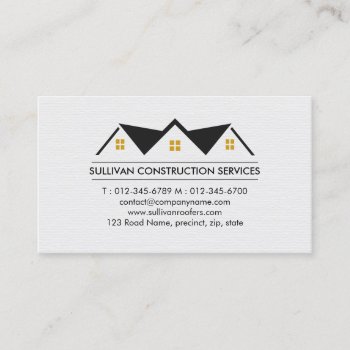 Contractor Construction House Repairs Business Card by businesscardsstore at Zazzle