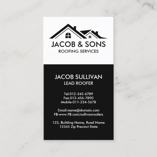 Contractor Construction House Repairs Business Card