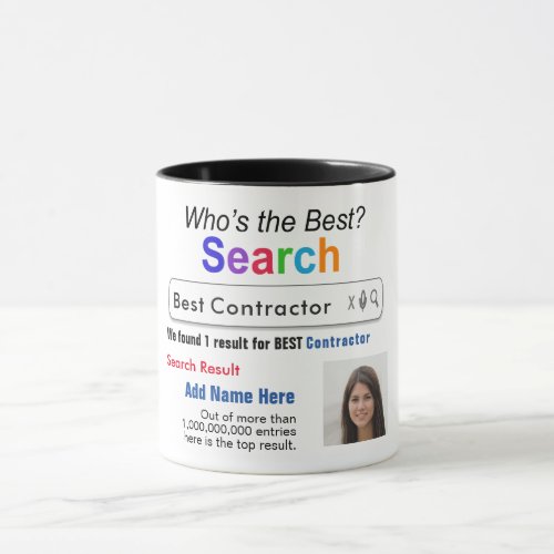 Contractor _ Funny Best Custom Search Gift Mug