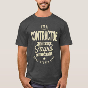 Contractor Gift Funny Job Title Profession T-Shirt