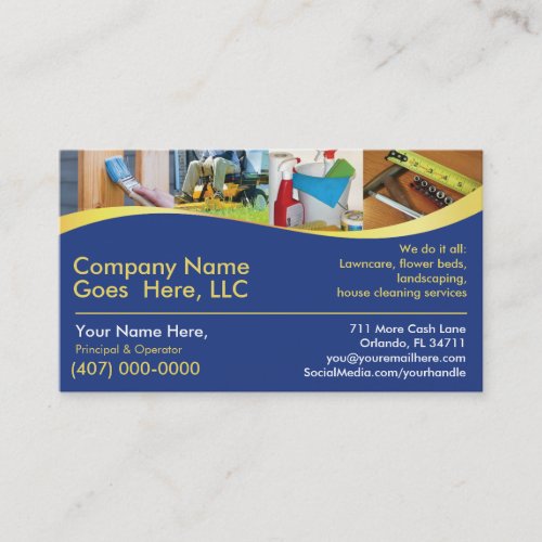 ContractorHandy Man Do It All  Business Card