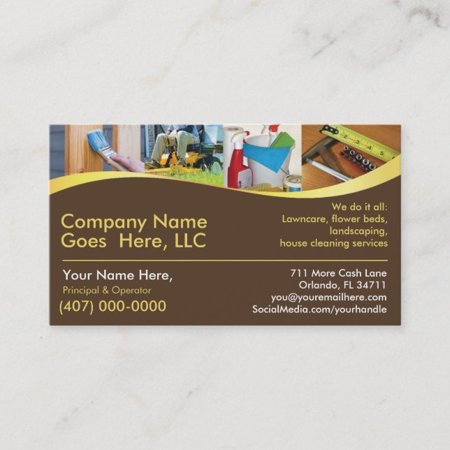 Contractor/Handy Man /Do It All / Business Card (Front)