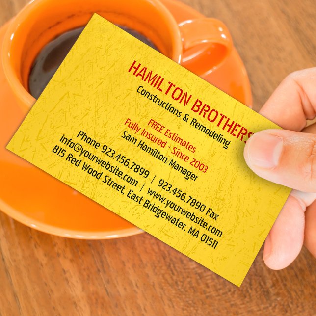 Contractor Handyman Business Card Template (Creator Uploaded)