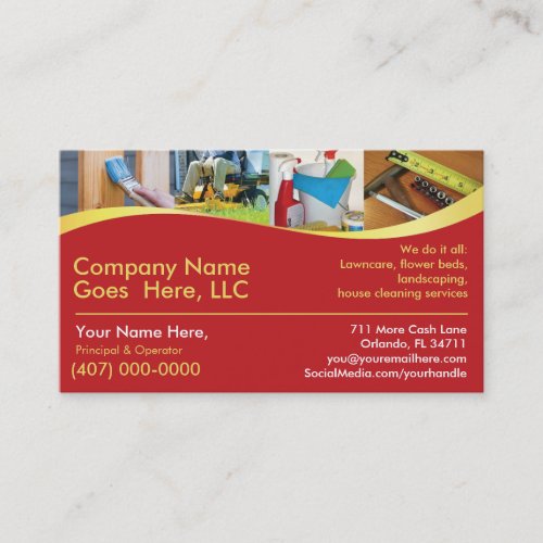 ContractorHandyman Do It All  Business Card