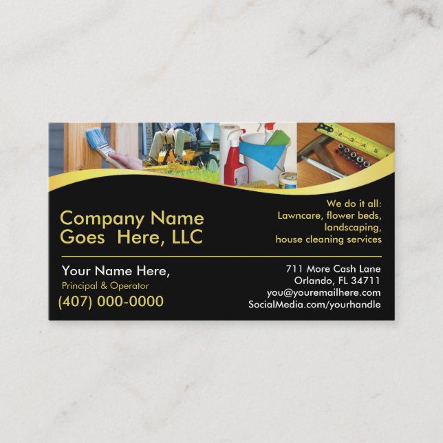 Contractor/Handyman /Do It All / Business Card (Front)