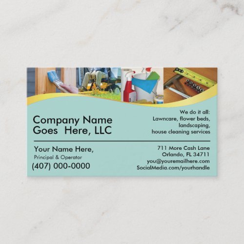 ContractorHandyman Do It All  Business Card