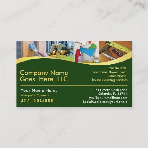 ContractorHandyman Do It All  Business Card