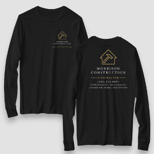 Contractor Home Repair Black Gold Work T-Shirt