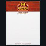 Contractor Letterhead<br><div class="desc">An attractive and versatile template design for any contractor. The fully editable text includes: name,  project manager,  email,  and address.</div>