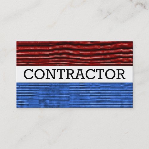 Contractor Patriotic Business Card
