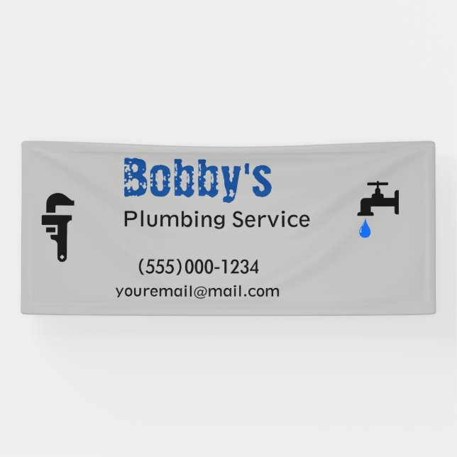 Contractor Plumbing Service Business Design   Banner (Horizontal)
