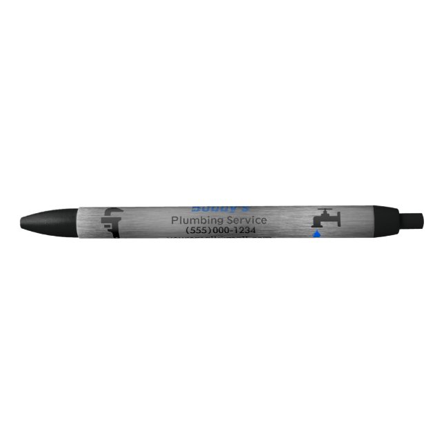 Contractor Plumbing Service Chrome Design Pen (Front)