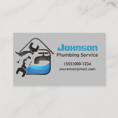 Contractor Plumbing Service Design Business Card