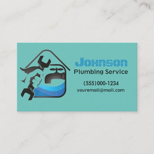 Contractor Plumbing Service Design Business Card