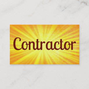 Contractor Sunshine Business Card