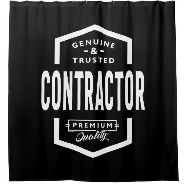 Contractor Work Job Title Gift Shower Curtain (Front)