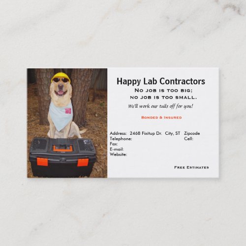 Contractors Business Card