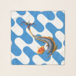 Contrada Capitana dell' Onda (Wave) Palio Scarf<br><div class="desc">Contrada Capitana dell'Onda (Wave) Palio di Siena flag banner</div>