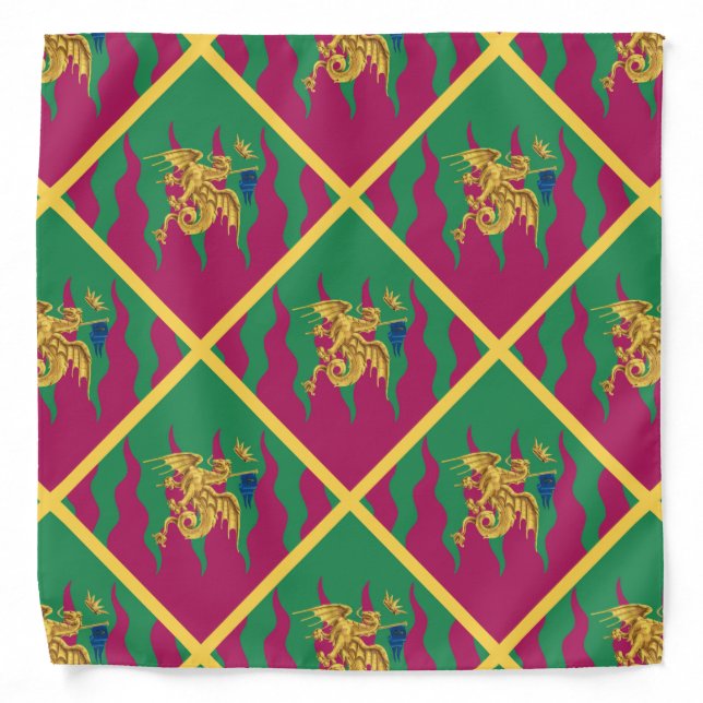 Contrada del Drago (Dragon) Palio di Siena Bandana (Front)