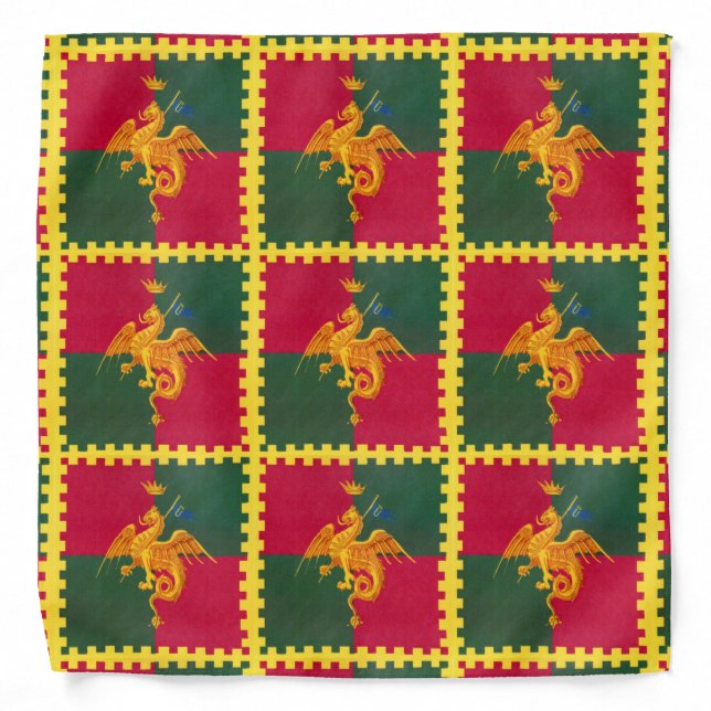 Contrada del Drago (Dragon) Palio di Siena Bandana (Front)