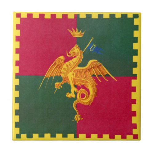 Contrada del Drago Dragon Palio di Siena Ceramic Tile